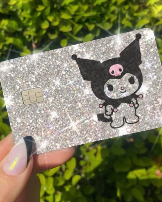 Super Cute Reflective Bling Kuromi - Hello Kitty Card Cover