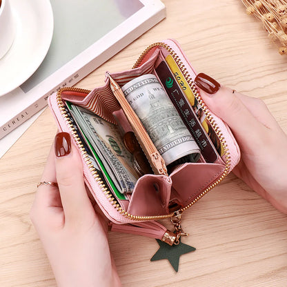 Cute Leather Coin Hand-Held Wallet