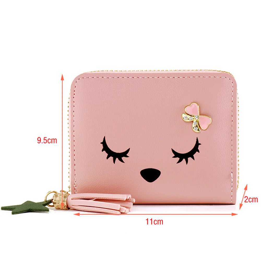 Cute Leather Coin Hand-Held Wallet