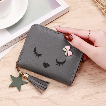 Cute Leather Coin Hand-Held Wallet