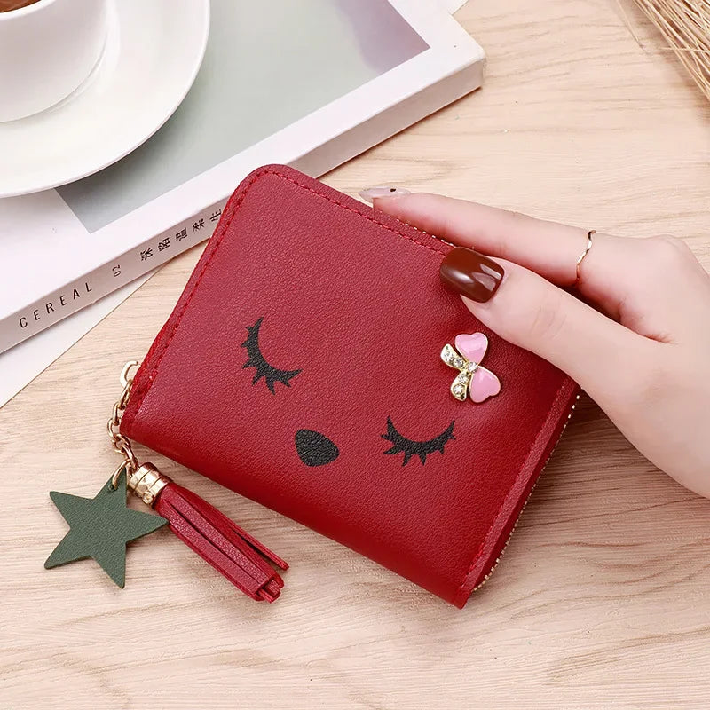 Cute Leather Coin Hand-Held Wallet