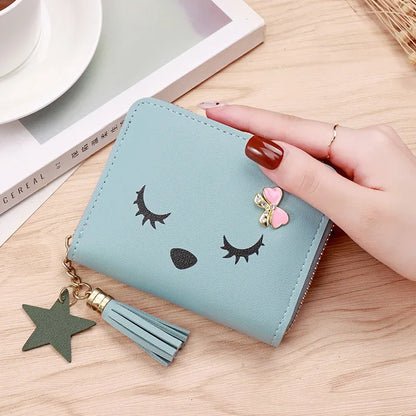 Cute Leather Coin Hand-Held Wallet