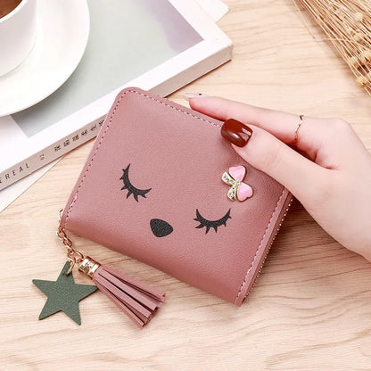 Cute Leather Coin Hand-Held Wallet